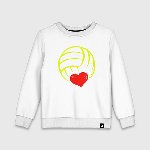 Детский свитшот Volleyball Heart / Белый – фото 1