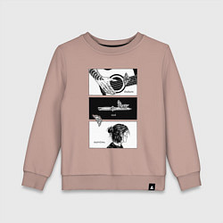 Свитшот хлопковый детский Endure and survive, цвет: пыльно-розовый