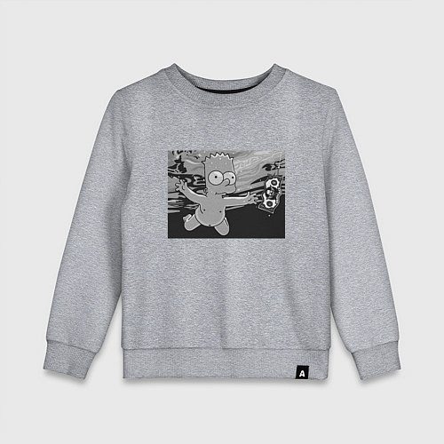 Детский свитшот Simpsons x Nirvana / Меланж – фото 1