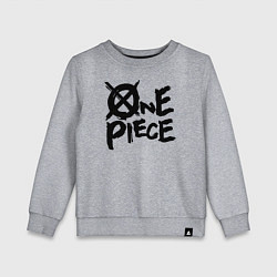 Свитшот хлопковый детский One Piece Большой куш лого, цвет: меланж