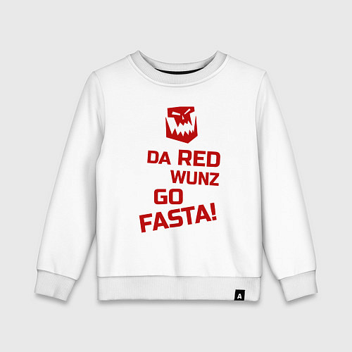 Детский свитшот Только красное ездит быстро / Белый – фото 1