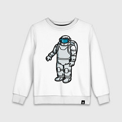 Свитшот хлопковый детский Космонавт, цвет: белый