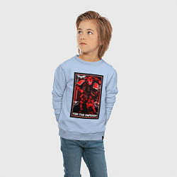 Свитшот хлопковый детский Постер За Императора! красны, цвет: мягкое небо — фото 2