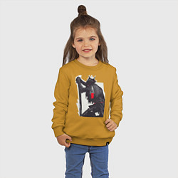 Свитшот хлопковый детский Bloodborne, цвет: горчичный — фото 2