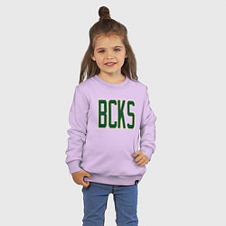 Свитшот хлопковый детский BCKS Bucks, цвет: лаванда — фото 2