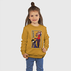 Свитшот хлопковый детский Evangelion 3 01 0, цвет: горчичный — фото 2