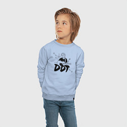 Свитшот хлопковый детский DDT Юрий Шевчук, цвет: мягкое небо — фото 2