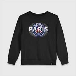 Свитшот хлопковый детский PSG Core Wordmark Graphic New 202223, цвет: черный