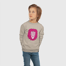 Свитшот хлопковый детский Pink Lion, цвет: миндальный — фото 2