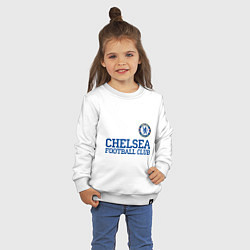 Свитшот хлопковый детский Chelsea FC: Blue цвета белый — фото 2
