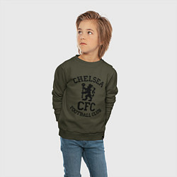 Свитшот хлопковый детский Chelsea CFC, цвет: хаки — фото 2
