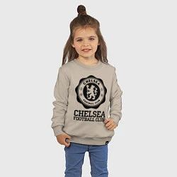 Свитшот хлопковый детский Chelsea FC: Emblem, цвет: миндальный — фото 2