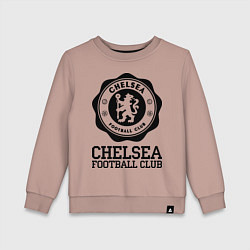 Свитшот хлопковый детский Chelsea FC: Emblem, цвет: пыльно-розовый