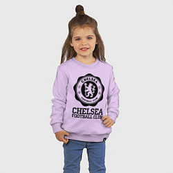 Свитшот хлопковый детский Chelsea FC: Emblem, цвет: лаванда — фото 2