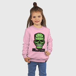 Свитшот хлопковый детский Zombie, цвет: светло-розовый — фото 2