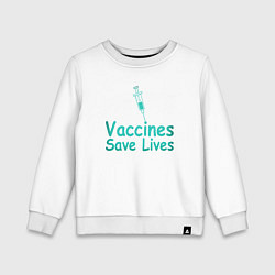Детский свитшот Вакцина спасает жизни