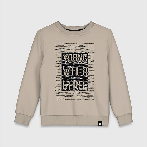 Детский свитшот YOUNG WILD &FREE / Миндальный – фото 1