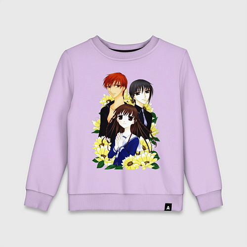 Детский свитшот Корзина фруктов юки / Лаванда – фото 1