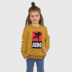 Свитшот хлопковый детский Judo, цвет: горчичный — фото 2