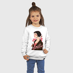 Свитшот хлопковый детский Amlie Poulain Амели Пулен, цвет: белый — фото 2