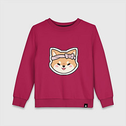 Свитшот хлопковый детский Тарумару, цвет: маджента