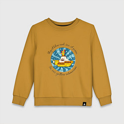 Свитшот хлопковый детский Yellow Submarine The Beatles, цвет: горчичный