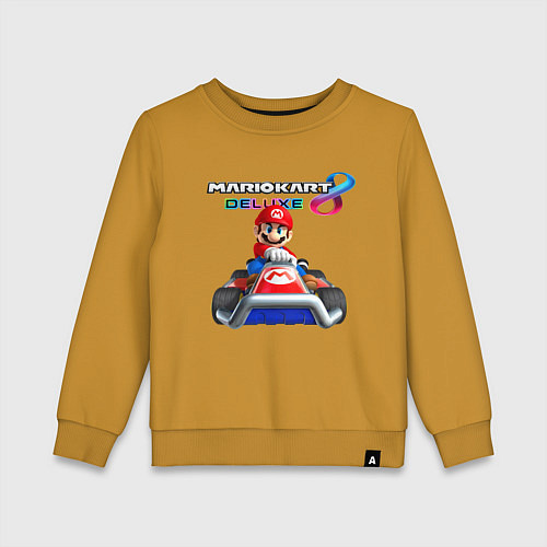 Детский свитшот Марио крутой гонщик / Горчичный – фото 1