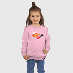 Свитшот хлопковый детский Hot Wheels Машина, цвет: светло-розовый — фото 2