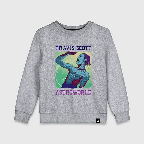 Детский свитшот ASTROWORLD TRAVIS SCOTT Z / Меланж – фото 1