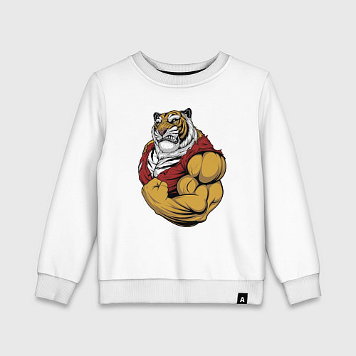 Детский свитшот Power Tiger / Белый – фото 1