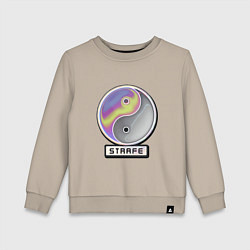 Свитшот хлопковый детский Neon Opal Strafe, цвет: миндальный