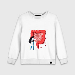 Свитшот хлопковый детский Мой внутренний мир, цвет: белый