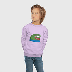 Свитшот хлопковый детский Pepe happy Пепе хеппи, цвет: лаванда — фото 2