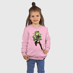 Свитшот хлопковый детский Zelda1, цвет: светло-розовый — фото 2
