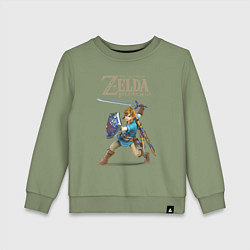 Свитшот хлопковый детский Z Link, цвет: авокадо