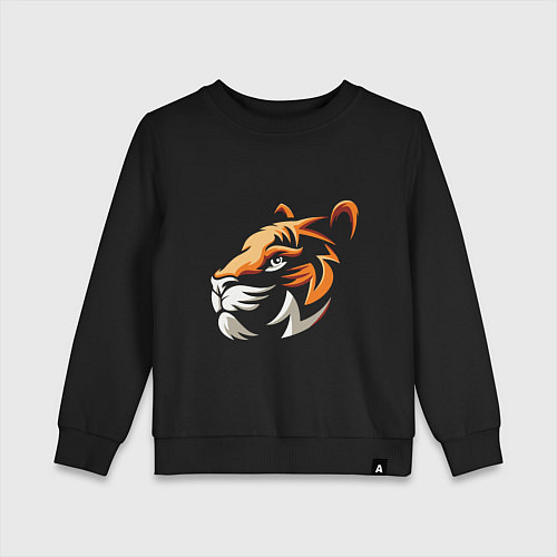 Детский свитшот Tiger Cute / Черный – фото 1