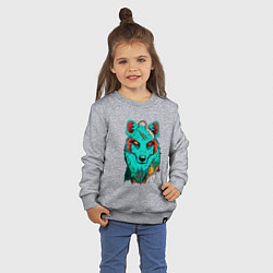 Свитшот хлопковый детский WOLF POST APOCALYPSE, цвет: меланж — фото 2