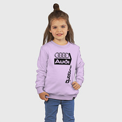 Свитшот хлопковый детский АудиAudi, цвет: лаванда — фото 2