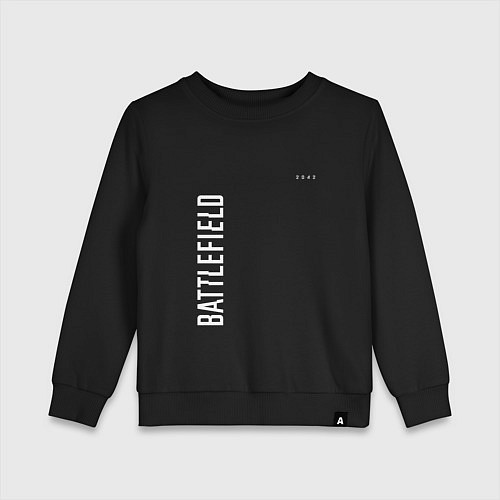 Детский свитшот BATTLEFIELD 2042 БЕЛЫЙ ЛОГОТИП / Черный – фото 1