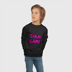 Свитшот хлопковый детский Squid Game Pinker, цвет: черный — фото 2