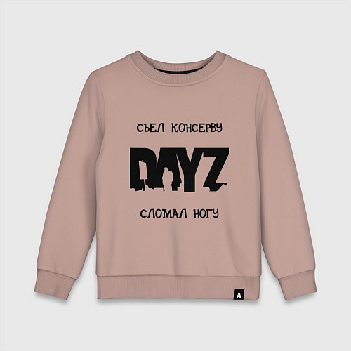 Детский свитшот DayZ: Съел консерву / Пыльно-розовый – фото 1