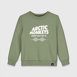 Свитшот хлопковый детский Arctic Monkeys, группа, цвет: авокадо
