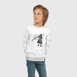 Свитшот хлопковый детский Трафальгар Ло из Ван Пис, цвет: белый — фото 2