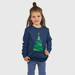 Свитшот хлопковый детский Новогоднее дерево, цвет: тёмно-синий — фото 2