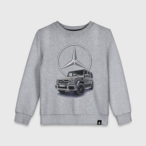 Детский свитшот Mercedes Gelendwagen G63 AMG G-class G400d / Меланж – фото 1