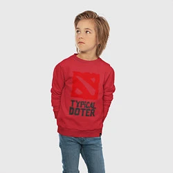 Свитшот хлопковый детский Typical Doter, цвет: красный — фото 2