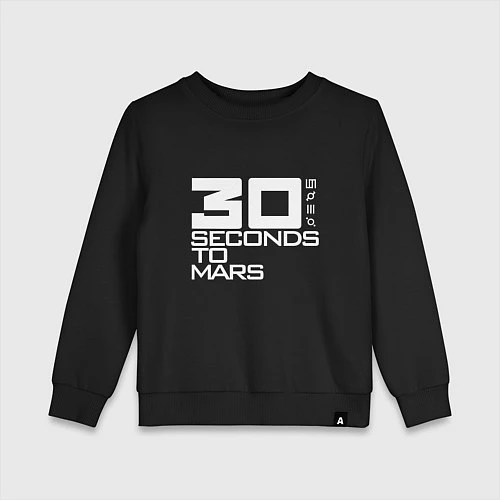 Детский свитшот 30 Seconds To Mars logo / Черный – фото 1