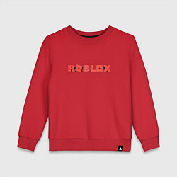 Свитшот хлопковый детский Roblox logo red роблокс логотип красный, цвет: красный