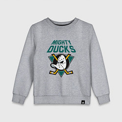 Свитшот хлопковый детский Анахайм Дакс, Mighty Ducks, цвет: меланж