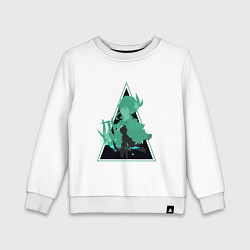 Свитшот хлопковый детский Genshin Impact VentiВенти, цвет: белый